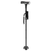 AEVXKHI Walking Stick with LED Light and SOS Alarm Folding Walking Cane, Double Handle Walking Cane Stick, Height Adjustable Nonslip Base for Men Women Home Hiking