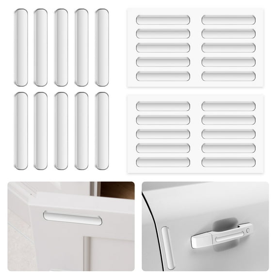 AEVXKHI Wall Bumpers Door Stoppers, Reusable Door Silencers Bumpers, Clear Silencing Pad Thick Door Slam Stopper, Self Sticky Anti Collision Pad