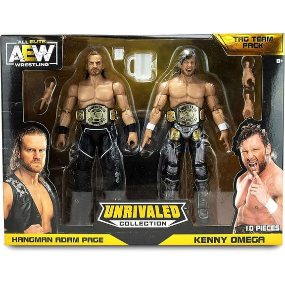 AEW All Elite Wrestling Unrivaled Collection Hangman Adam Page & Kenny Omega Action Figure 2-Pack