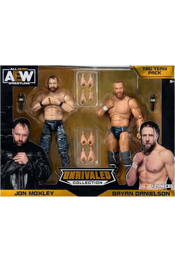 AEW Unrivaled Jon Moxley and Bryan Danielson Action Figure Set Jazwares AEW0486