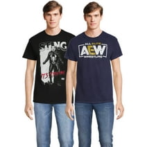AEW Men’s & Big Men’s Graphic Short Sleeve T-Shirt, 2-Pack, Sizes S-3XL