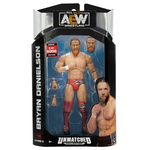 AEW Unmatched - 6 inch Bryan Danielson Articulated Action Figure with Alternate Head and Fist Hand Accessories