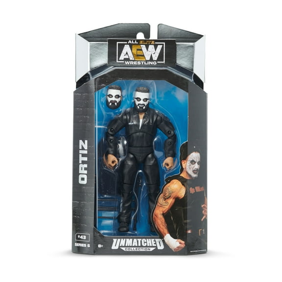 AEW Unmatched- 6 inch Ortiz Figure with Alternate Head, Fork Hand, and Baton