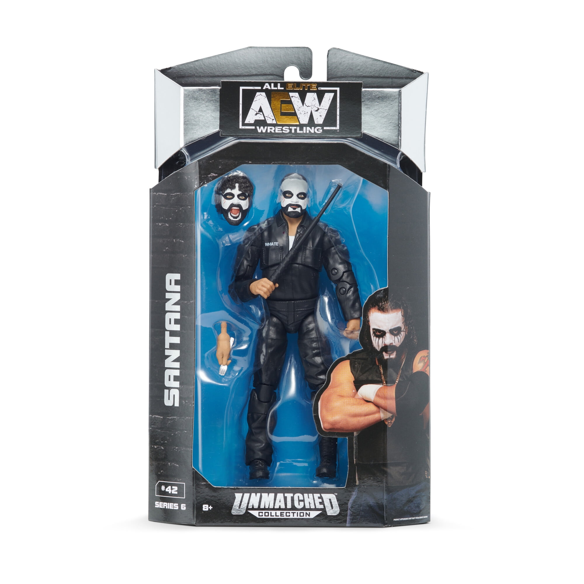 AEW Unmatched - 6 inch Santana Figure with Alternate Yelling Head