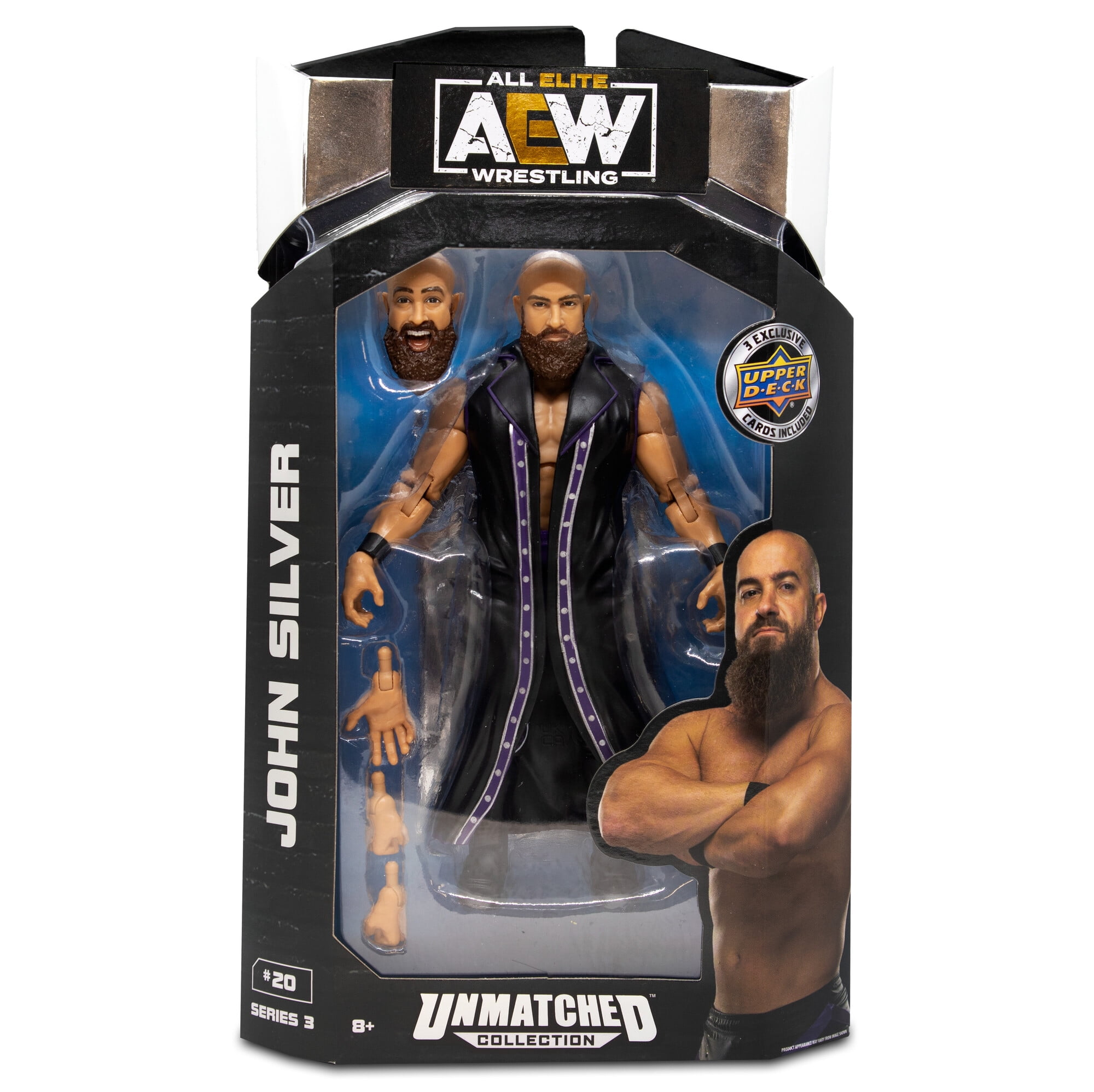 AEW Unmatched - All Elite Wrestling - 6 inch John Silver Figure with  Accessories
