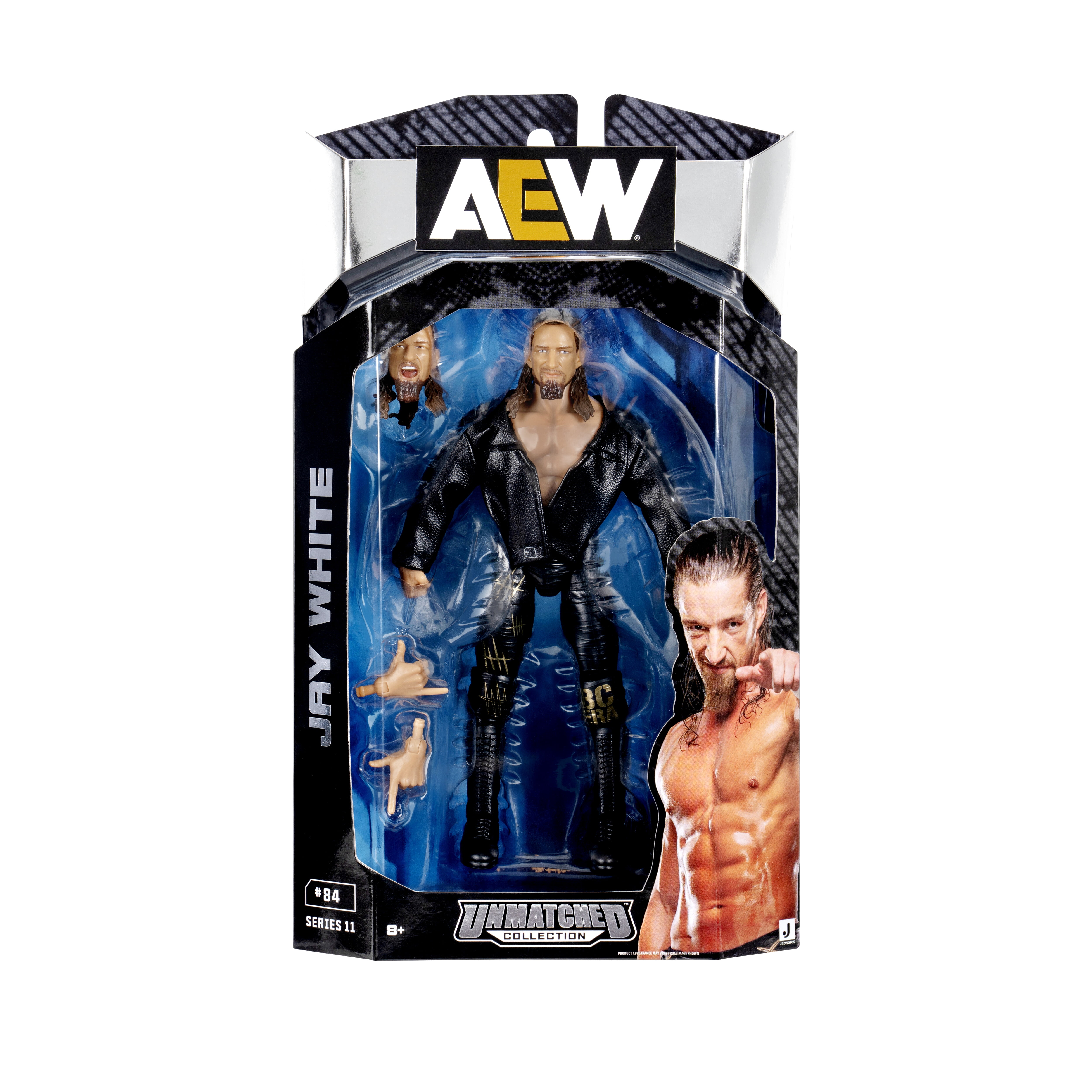 AEW Unmatched Jay White - 6 inch Figure with Soft Leather Jacket plus Alternate Head and Hands