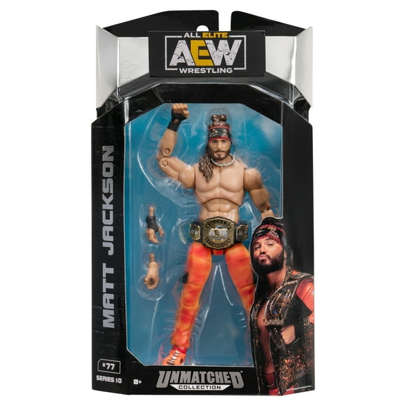 AEW Unmatched Matt Jackson - 6 inch Figure with Title Belt and Two Alternate Fists