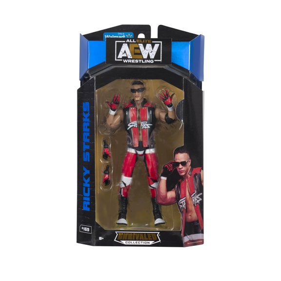 AEW Unrivaled Ricky Starks - 6 inch Figure with Entrance Vest, Sunglasses, and Alternate Hands (Walmart Exclusive)