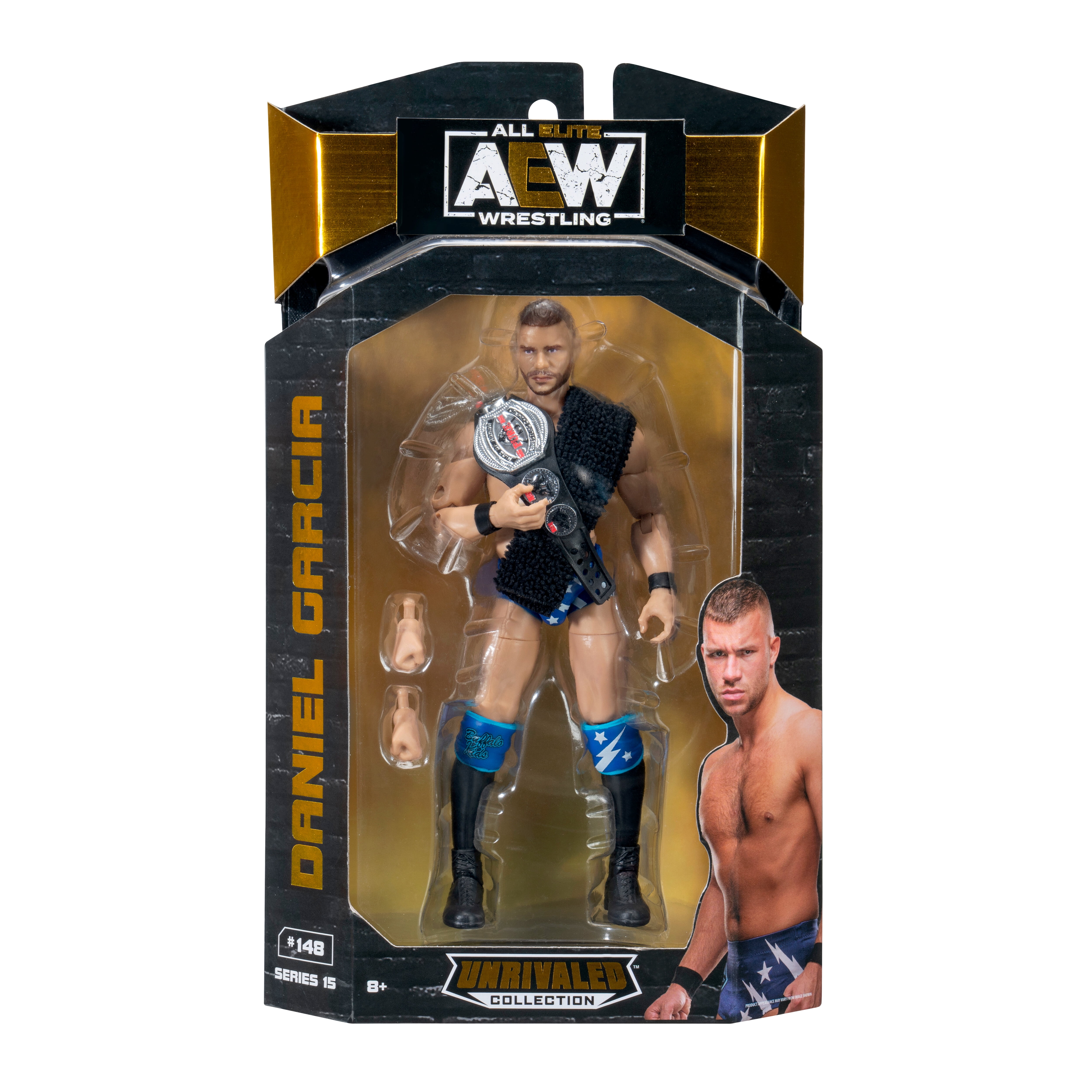 AEW Unrivaled Daniel Garcia - 6 inch Figure with Soft Towel, Pure