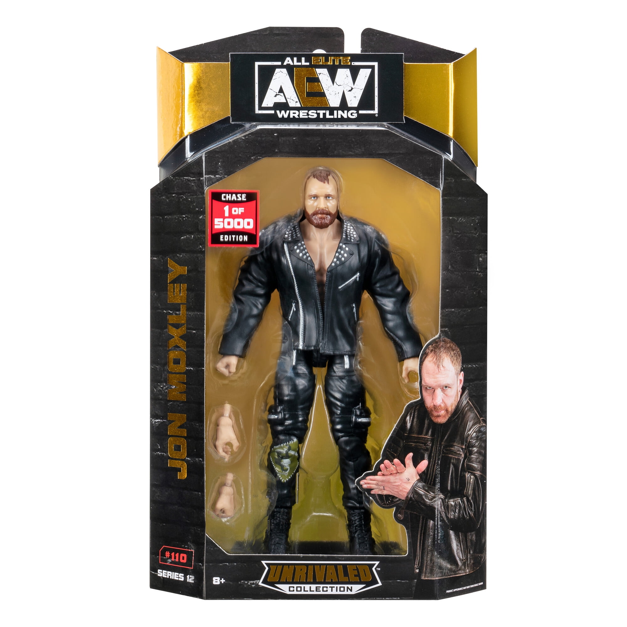 AEW Unmatched Hook - 6 inch Chase Figure with Necklace, Alternate Head, and Fist Hands