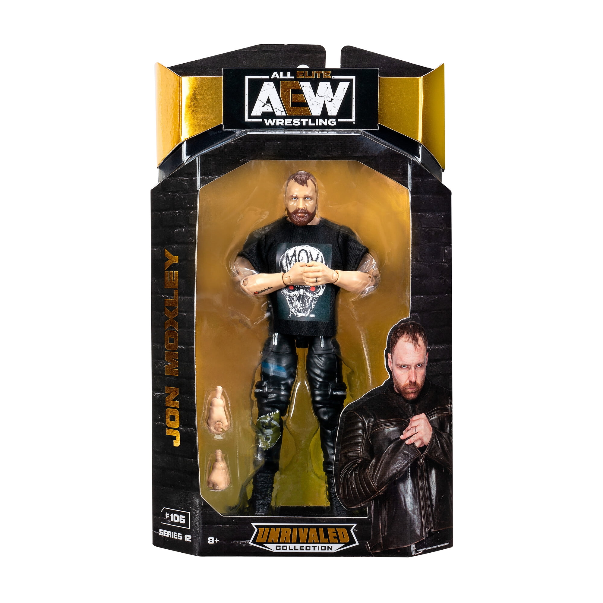 AEW Unmatched Hook - 6 inch Chase Figure with Necklace, Alternate Head, and Fist Hands