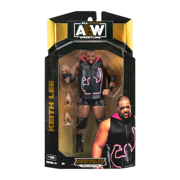 AEW Unrivaled Keith Lee - 6 inch Figure with Entrance Vest, Knee and Elbow Pads, and Alternate Fists