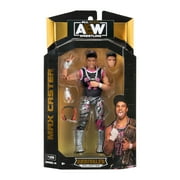 AEW Unrivaled Max Caster - 6 inch Figure with Entrance Jersey, Rope Chain, Microphone, Alternate Head and Peace Hand