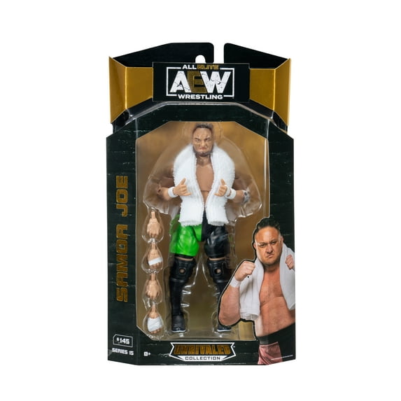 AEW Unrivaled Samoa Joe - 6 inch Figure with Soft Towel, Knee Pads, and Alternate Hands