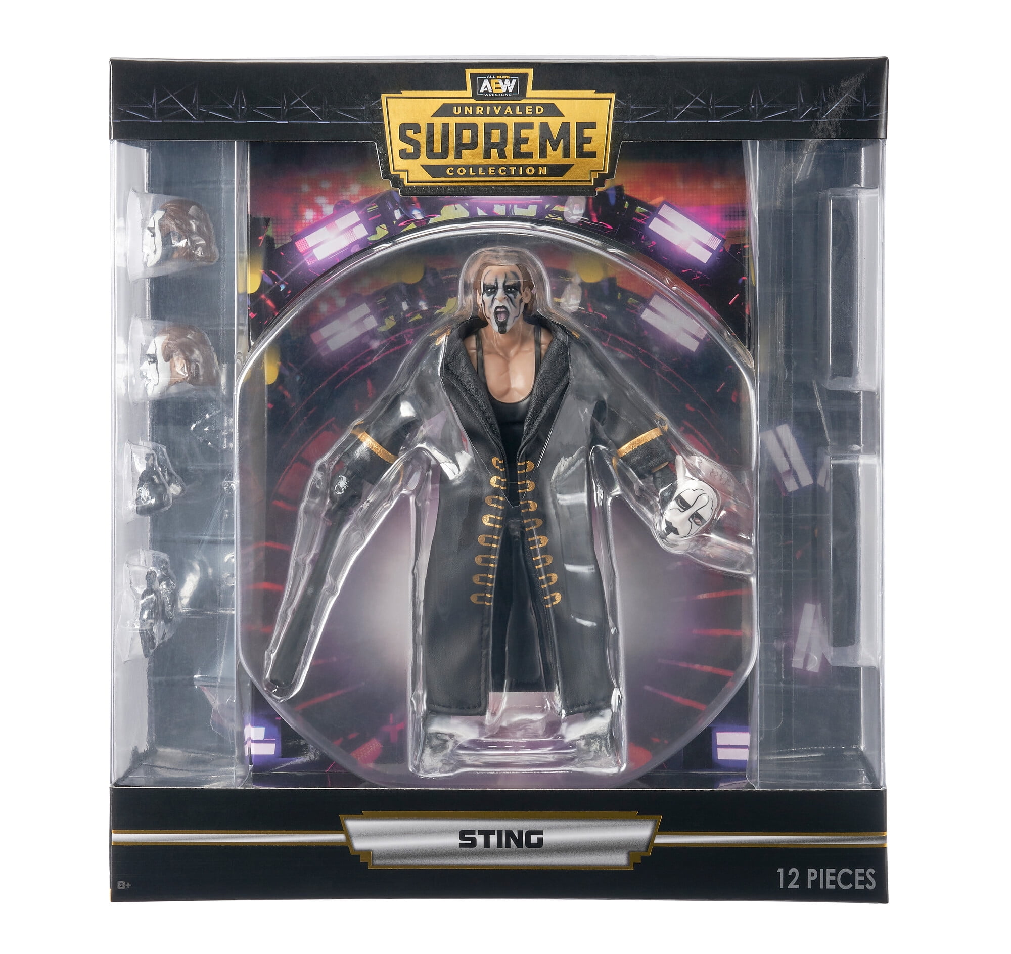 AEW Unrivaled Supreme Sting - 6 inch Figure with Alternate Heads and Hands  plus Accessories (Walmart Exclusive)