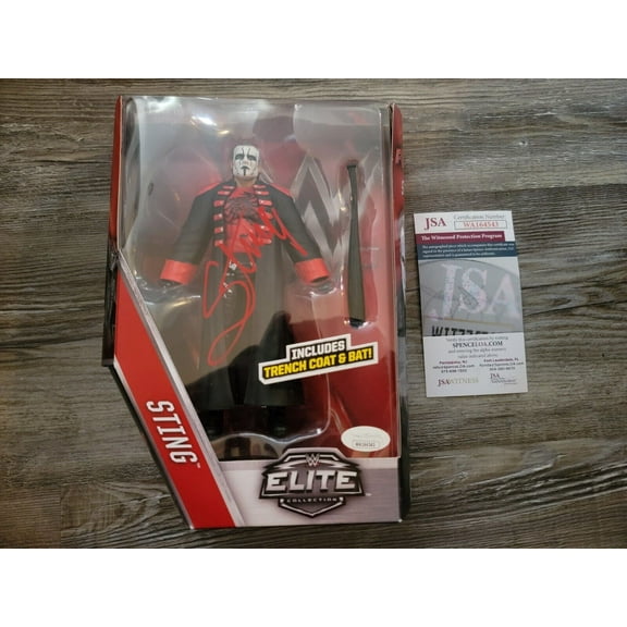 AEW WWE Elite Series 39 Sting Figure Sealed signature signature signature Jsa RED