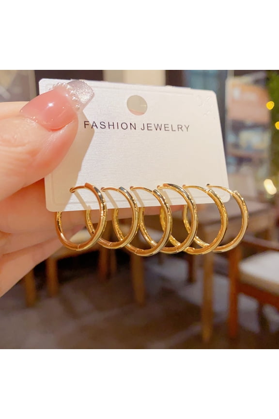 3 Pairs 14K Gold Plated Huggie Hoop Earrings for Women - Lightweight Minimalist Small Hoops, Hypoallergenic Everyday Jewelry for Sensitive Ears, Multiple Piercing Stack Set