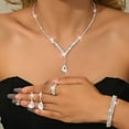 thumbnail image 1 of AEXTO Red Rhinestone Teardrop Jewelry Set Glam Accessories for Women, Perfect for Weddings, Parties & Special Occasions, 1 of 14