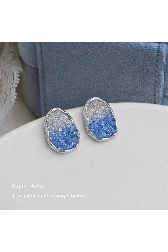 Sea Breeze & Ocean Stud Earrings with Secure Post-Back Closure