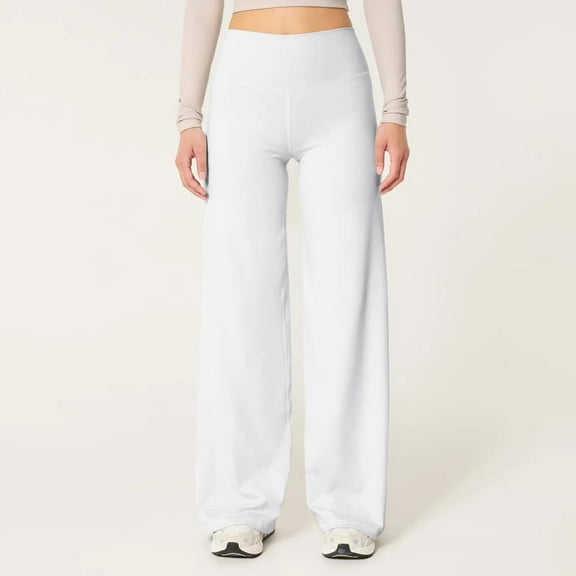 AEXTO Wide Leg Pants Women Stretch Flare Yoga Pants Comfy Waisted Tummy Control Bootcut Leggings Athletic Sweatpants
