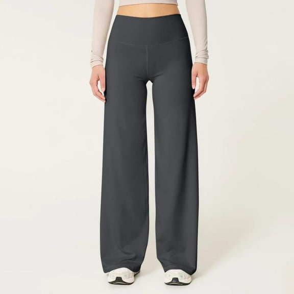 AEXTO Wide Leg Pants Women Stretch Flare Yoga Pants Comfy Waisted Tummy Control Bootcut Leggings Athletic Sweatpants