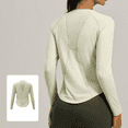 thumbnail image 1 of AEXTO Women'S Long-Sleeve Sports Top with Mesh Back, Breathable Workout And Yoga Shirt, Suitable for Cycling, Fitness, Yoga, And Running., 1 of 12