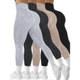 thumbnail image 1 of AEXTO Women's Solid High Waist Sports Tummy Control Leggings, High Stretch Seamless Yoga Leggings, Ladies Sportswear for Indoor Outdoor Wear, Gym Clothes, 1 of 10