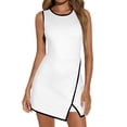thumbnail image 1 of AEXTO Women's Workout Tennis Dress with Built-in Bra & Shorts Pockets Sleeveless Crewneck Golf Athletic Mini Dresses, 1 of 12