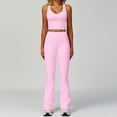 thumbnail image 1 of AEXTO Womens Workout Sets Two Piece Color Block Cross Back Tank Top Matching High Waist Wide Leg Leggings Sets Gym Outfits Work Out Clothes, 1 of 5