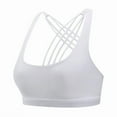 thumbnail image 1 of AEXTO YOGA Womens Strappy Sports Bra - Criss Cross Back Padded Medium Support Wireless Gym Cami Workout Yoga gym sport bra, 1 of 7