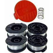 0.065 Trimmer Line Replacement Spool for AF-100, LST300 BESTA510, 4 Spools 1 Cap 1 Spring