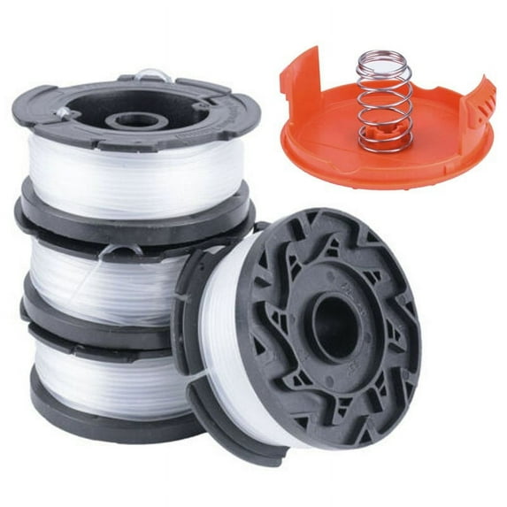 AF-100 Spool, 0.065" Line String Trimmer Replacement Compatible with Black & Decker GH900 GH600 String Trimmer(4 Pack+1 Spool Cap and Spring)