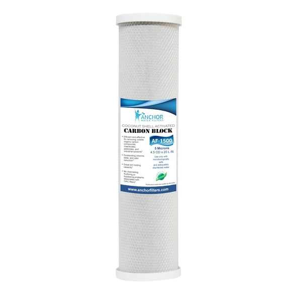 AF-1500 - Carbon Block Replacement Filter for Whole House Water Filtration Systems, 4.25 in. x 20 in.