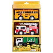Adventure Force Mini City Service Vehicles with Lights and Sounds, 3 Pack