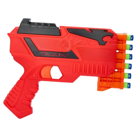 Adventure Force Jaguar Auto-Advancing Clip Foam Dart Blaster, 7 Pieces