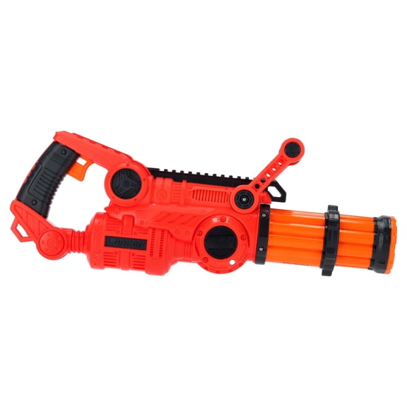 Adventure Force Lancer Pump-Action Gatling Foam Dart Blaster, 11 Pieces