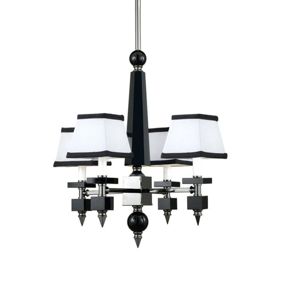AF Lighting 7474 Mini Chandelier with Black/White Shades
