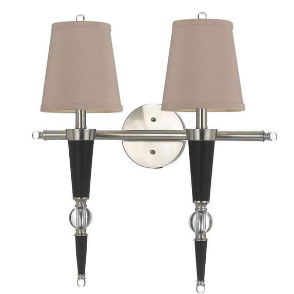 AF Lighting 8236-2WM 2-Light Silver Wall Sconce
