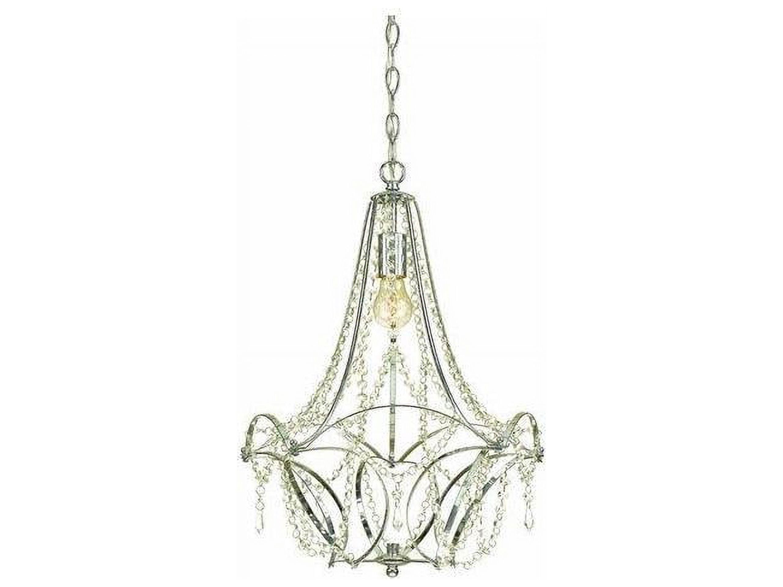 Castile Chrome Mini Swag Light Chandelier with Glass Beads