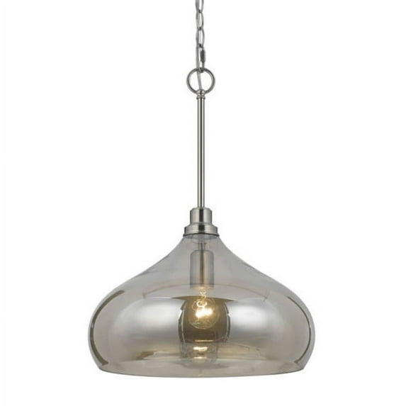 AF Lighting Orbit 1-Light Pendant with Glass Shade, Soft Champagne