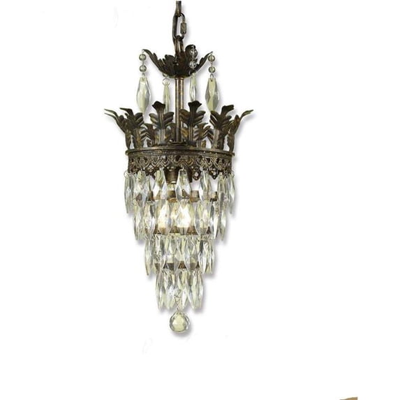 AF Lighting 7507-1HM Sovereign 1-Light Gold Mini Chandelier