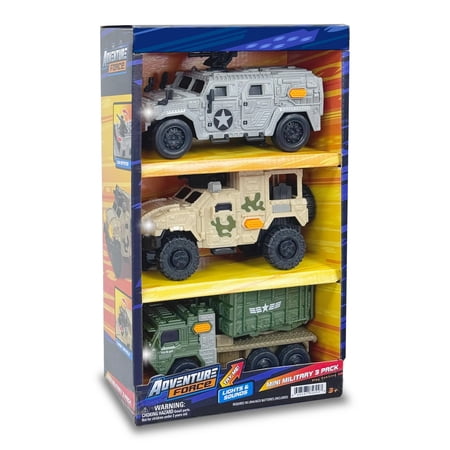 ADVENTURE FORCE LIGHT & SOUND MINI MILITARY VEHICLES,...