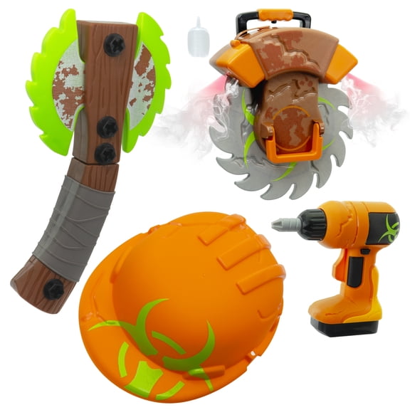 Adventure Force Outbreak Ops 14-Piece Role Play Set with Circular Saw and Helmet for Ages 5+