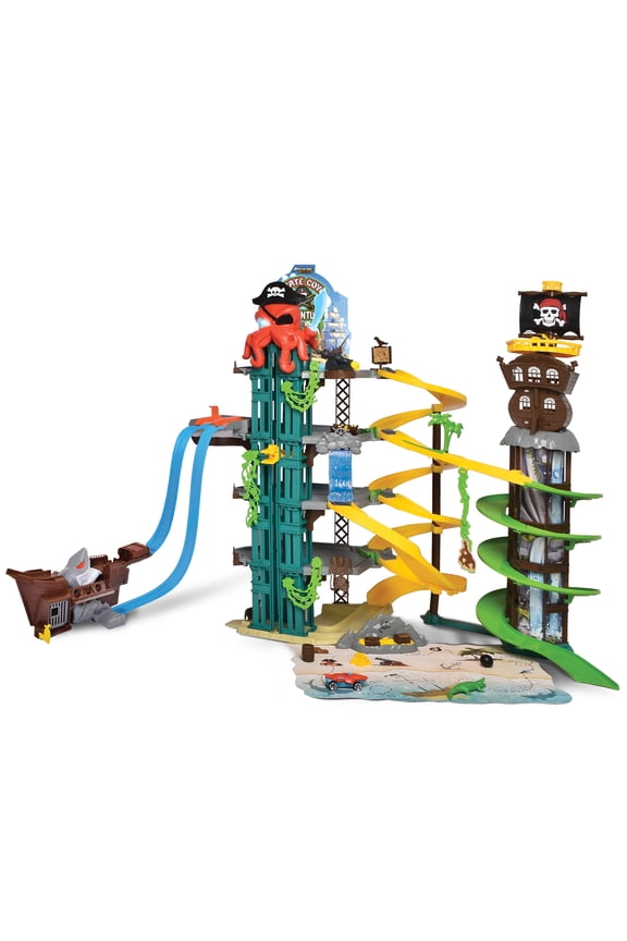 Pirate Garage Multi-Level Trackset with Die-cast Play Vehicles