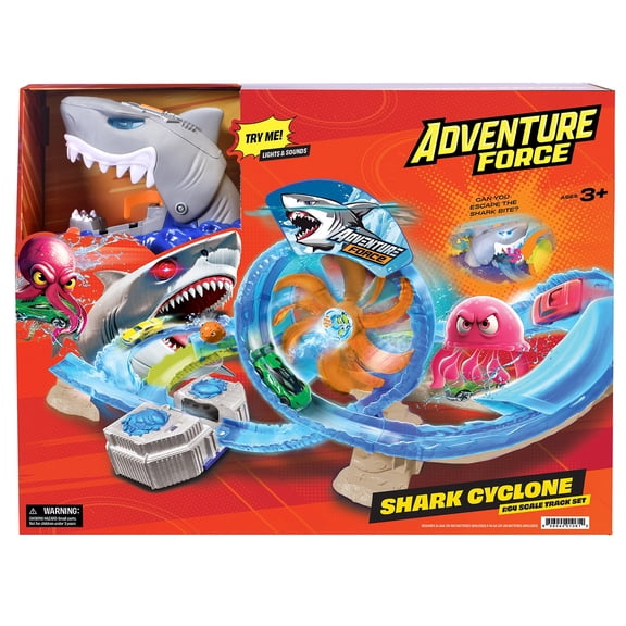 Adventure Force Shark Cyclone 1:64 Scale Track Set, 30 Pieces