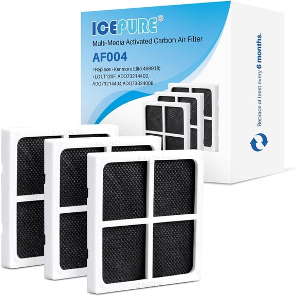 AF004 Refrigerator Air Filter Replacement for LG LT120F Kenmore Elite 469918 9918 ADQ73214402 ADQ73214404 ADQ73334008 3PACK