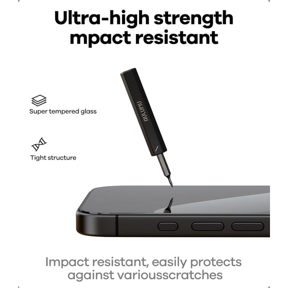 AF01 iPhone 17 Air Screen Protector | Eco-Bubble-and-Dust-Free Box | Scratch & Smudge Resistant | HD Tempered Glass | Military Grade Shatterproof & Ultra Durable | Easy Installation