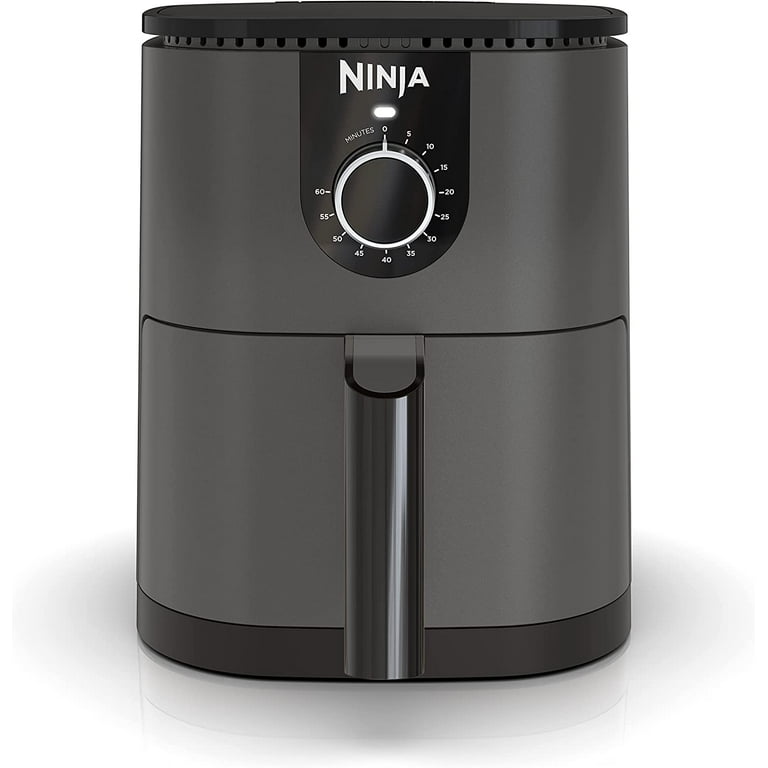 Ninja AF080 Mini Air Fryer, 2 Quarts Capacity, Compact, Nonstick, with  Quick Set Timer, Grey