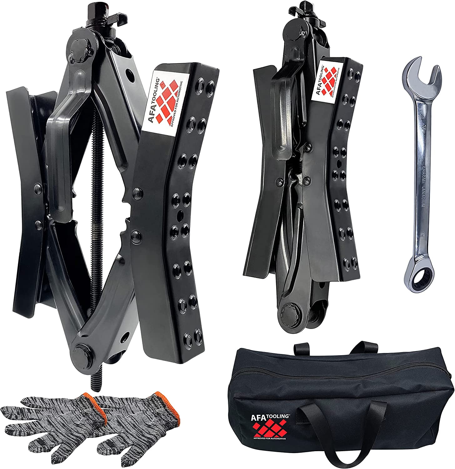 AFA Tooling Black Steel XChocks Wheel Chocks for Tire, RV Stabilizers