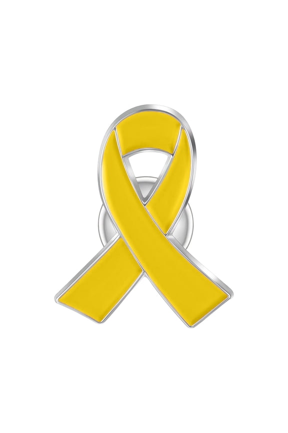 1PC Elegant Ribbon Cancer & Awareness Lapel Pin Heart Shaped Silk Ribbon Fashionable Accessory for Clothing Bags Gift